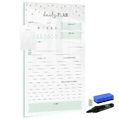 Magnetic dry erase board daily planner