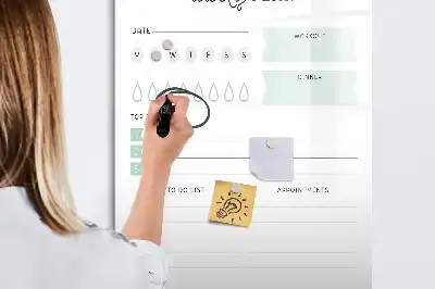 Magnetic dry erase board daily planner