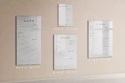 Magnetic dry erase board daily planner