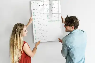 Magnetic meal planner dry erase board