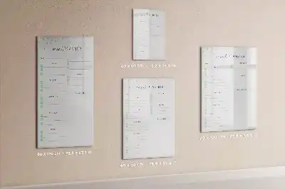 Magnetic meal planner dry erase board