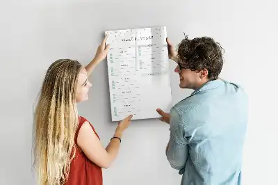 Magnetic meal planner dry erase board