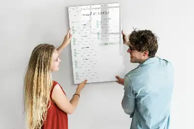 Magnetic meal planner dry erase board