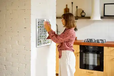 Magnetic writing board green vegetable design
