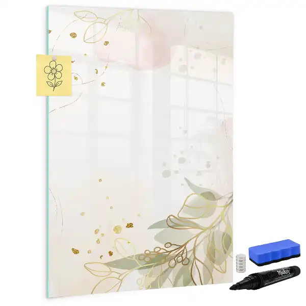Magnetic erase board gold vegetable abstraction