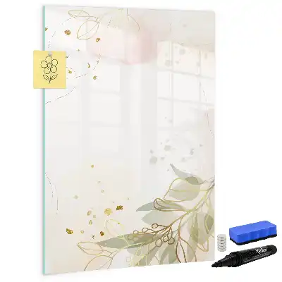 Magnetic erase board gold vegetable abstraction
