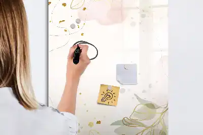 Magnetic erase board gold vegetable abstraction
