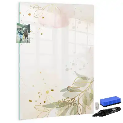Magnetic erase board gold vegetable abstraction