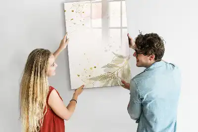 Magnetic erase board gold vegetable abstraction