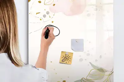 Magnetic erase board gold vegetable abstraction