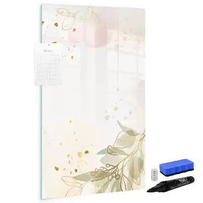 Magnetic erase board gold vegetable abstraction