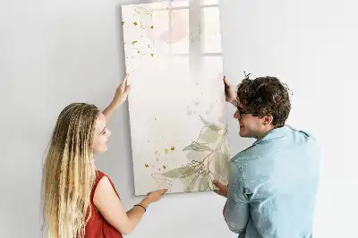 Magnetic erase board gold vegetable abstraction