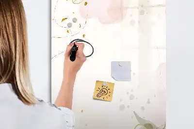 Magnetic erase board gold vegetable abstraction
