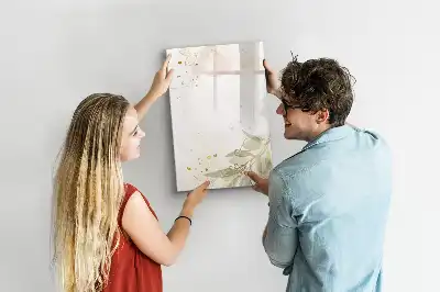 Magnetic erase board gold vegetable abstraction
