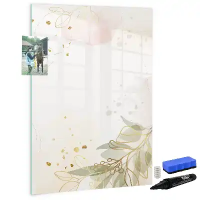 Magnetic erase board gold vegetable abstraction