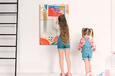 Magnetic dry erase board with summer flower design