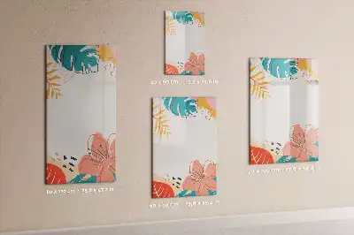 Magnetic dry erase board with summer flower design