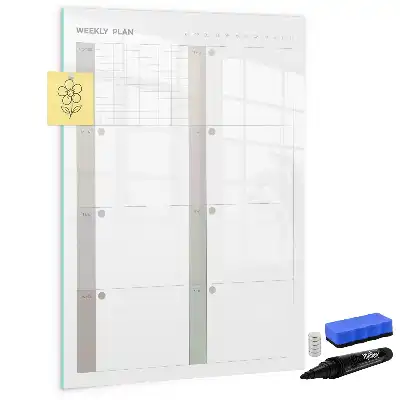 Magnetic erase board weekly planner
