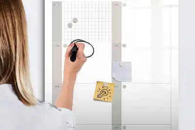 Magnetic erase board weekly planner