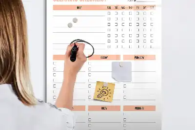 Magnetic dry erase board cleaning list