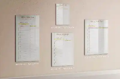 Magnetic writing board weekly meal planner