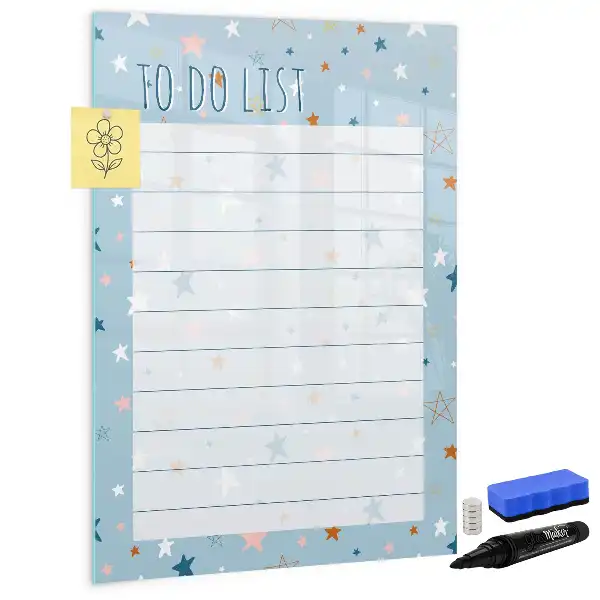 Magnetic erase board to-do list