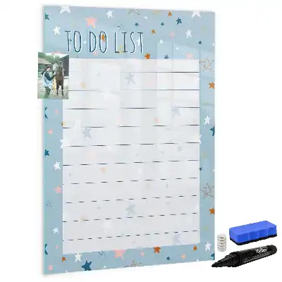 Magnetic erase board to-do list