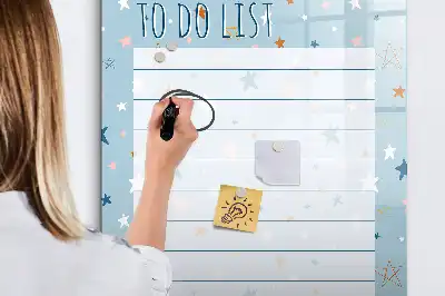 Magnetic erase board to-do list