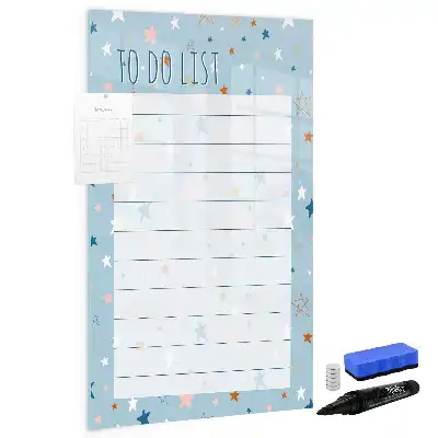 Magnetic erase board to-do list