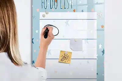 Magnetic erase board to-do list