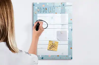 Magnetic erase board to-do list