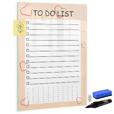 Magnetic writing board to-do list
