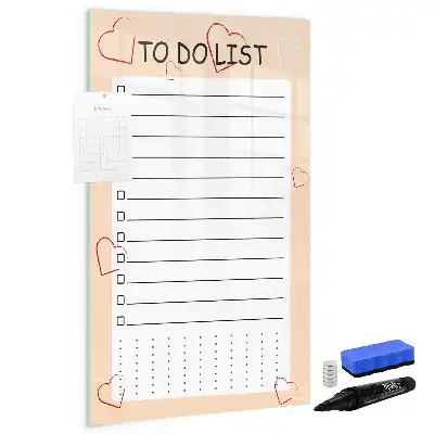 Magnetic writing board to-do list