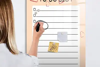 Magnetic writing board to-do list