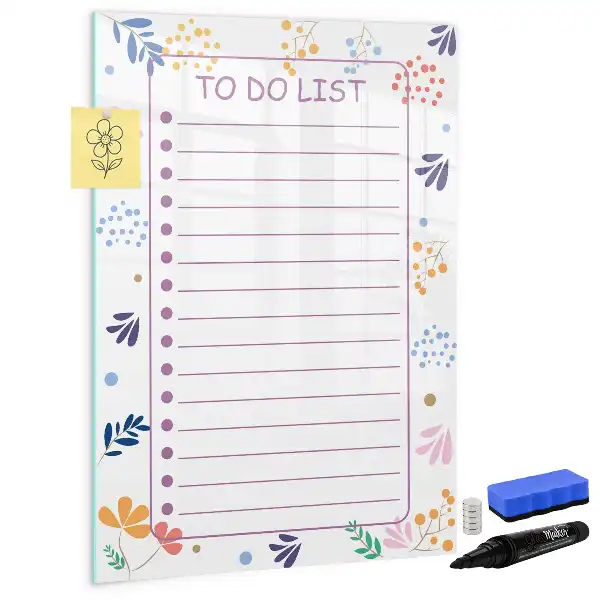 Magnetic erase board to-do list