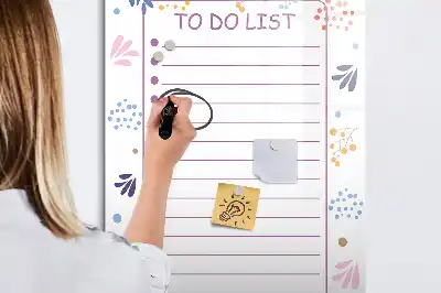 Magnetic erase board to-do list