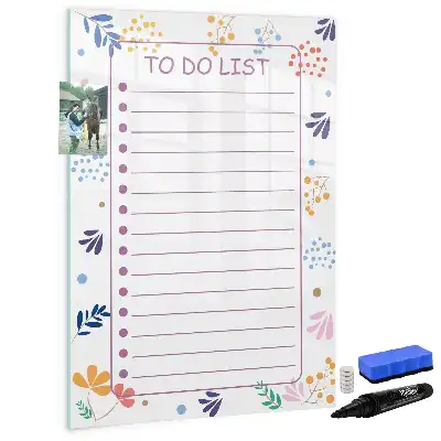 Magnetic erase board to-do list