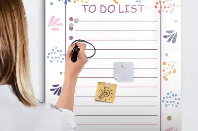 Magnetic erase board to-do list