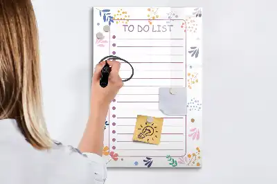 Magnetic erase board to-do list