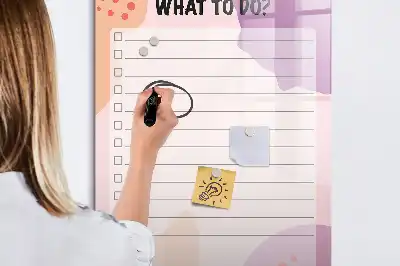 Magnetic writing board tasks to do list