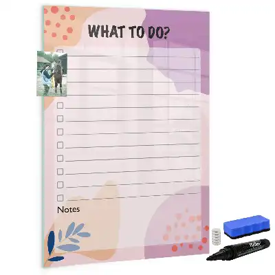 Magnetic writing board tasks to do list