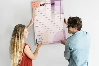 Magnetic writing board tasks to do list