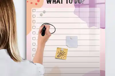 Magnetic writing board tasks to do list
