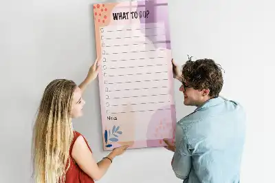 Magnetic writing board tasks to do list