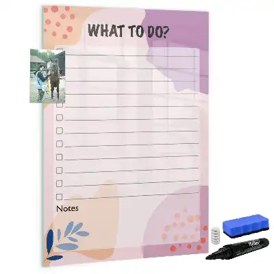 Magnetic writing board tasks to do list