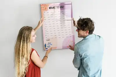 Magnetic writing board tasks to do list