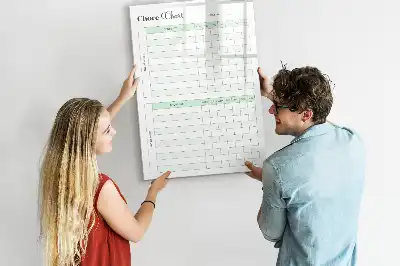 Magnetic chore chart dry erase board