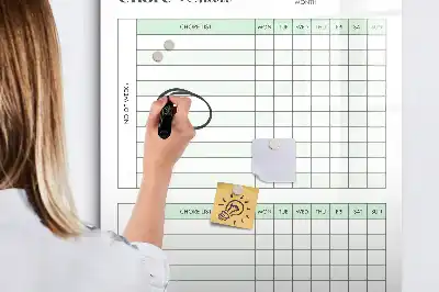 Magnetic chore chart dry erase board