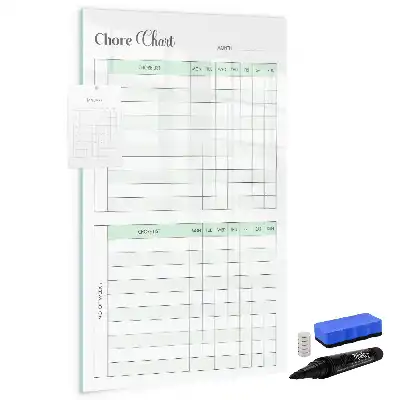 Magnetic chore chart dry erase board
