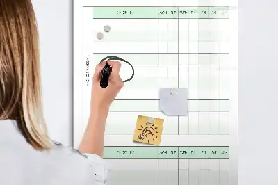 Magnetic chore chart dry erase board